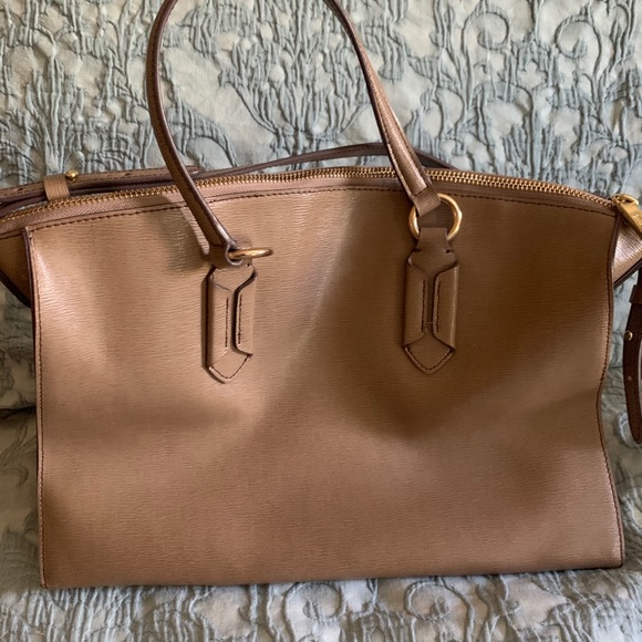Ralph Lauren beige tote & crossbody bag EUC - Picture 2 of 2